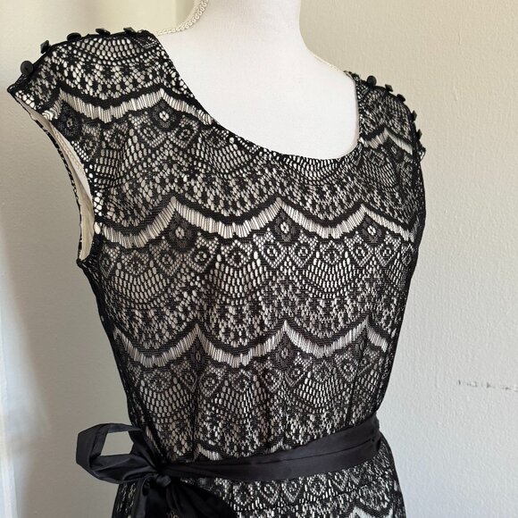 Guess Lace Black Dress Sleeveless - Picture 7 of 7